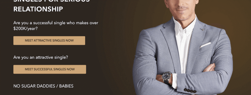 Well-dressed man in suit on dating site