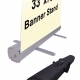 Retractable banner stand with carrying bag