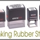 Four self-inking rubber stamps