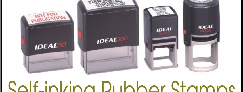 Four self-inking rubber stamps