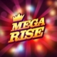 Mega Rise logo with crown and lights