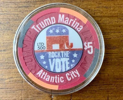 Trump Marina $5 Atlantic City casino chip