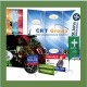 Trade show booth with banners, signs, wrapped car