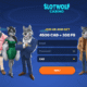 Anthropomorphic wolves promoting Slotwolf Casino