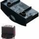 Black dual-hole pencil sharpener and self-inking stamp