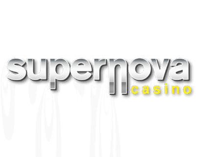 Supernova Casino logo on black background