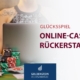 Online casino laptop, poker chips, celebratory fist