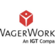 WagerWorks logo with red cube icon